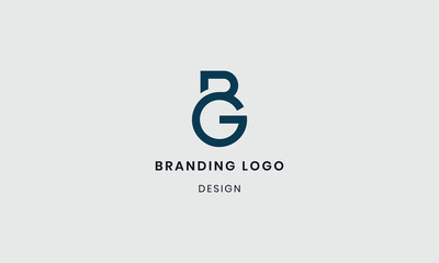 Flat design monogram BG logo