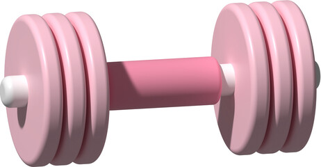 Pink Dumbbell Weightlifting, Fitness Equipment Illustration