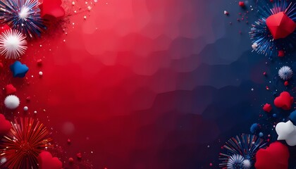 USA Independence Day abstract background with red American flag elements for patriotic celebration designs