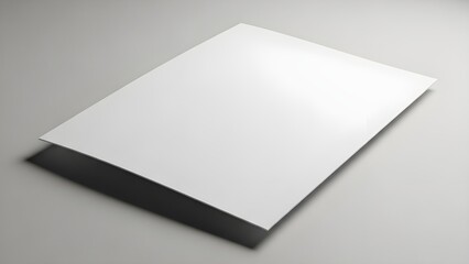 Clean blank paper mockup with crisp texture and soft natural shadows.