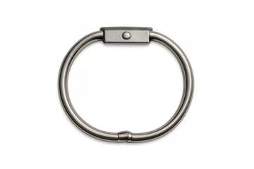 Metal loose leaf binder ring hardware opening