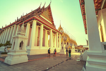 Wat Ratchanatdaram Worawihan temple in Bangkok