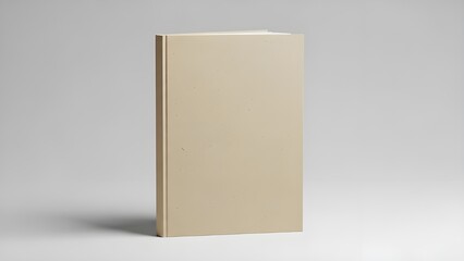 Premium upright paper book mockup showcasing natural texture and elegant minimal presentation.