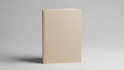 Premium upright paper book mockup showcasing natural texture and elegant minimal presentation.