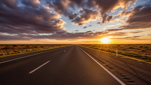 Endless Highway at Golden Hour