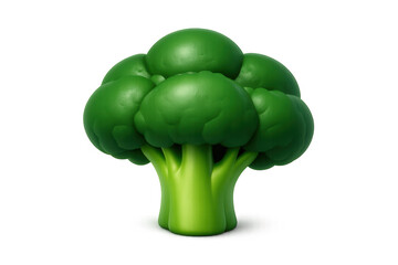 Cartoon broccoli icon for healthy living designs and educational materials