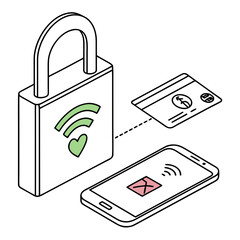 Obraz premium Secure digital payment