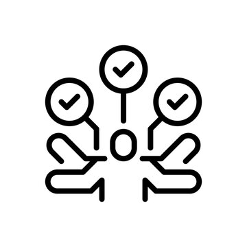Multitasking Line Icon, Outline Symbol for Parallel Processing, Task Switching, Resource Management, Human Efficiency, and Complex Operation. Vector Sign Icon.