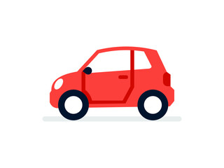 red car on white background