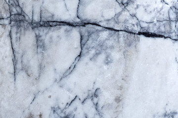 White and Gray Marble Texture with Natural Cracks