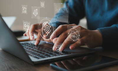 Data-driven mindset concept illustrating big data collection, analytics, and evidence-based decision making to support strategic planning, organizational performance, and long-term business sustainabi