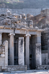 Fototapeta premium Ancient Stone Columns and Ruins in Ephesus, Turkey