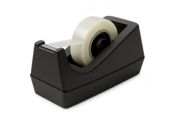 Black tape dispenser with clear adhesive tape