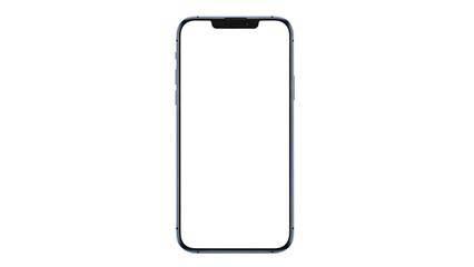 A sleek smartphone frame on transparent background