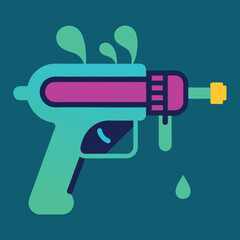 Water gun mid spray playful and bold silhouette 