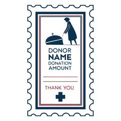 Donation stamp template