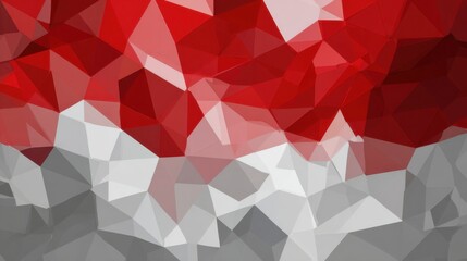 Indonesian flag. Colorful abstract background design featuring red and white geometric shapes representing a national flag