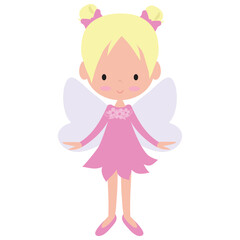 Cute little  garden fairy  vector cartoon illustration
