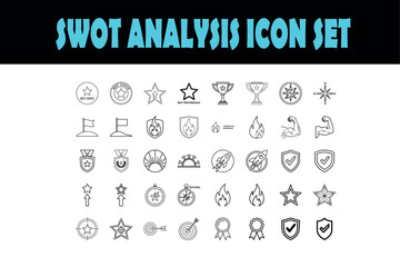 SWOT analysis diagram with strengths, weaknesses, opportunities, threats flat design vector illustration