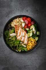 fresh salad with dressing for you