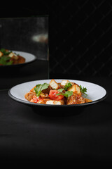 fresh salad with dressing for you