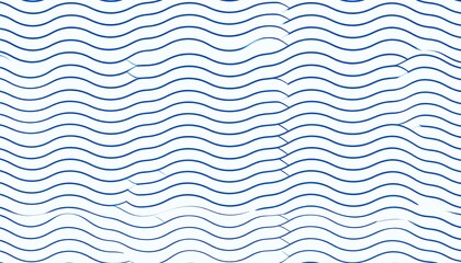 Blue wavy lines on a white backdrop, slightly offset for artistic effect