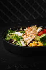 fresh salad with dressing for you