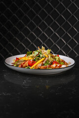 fresh salad with dressing for you