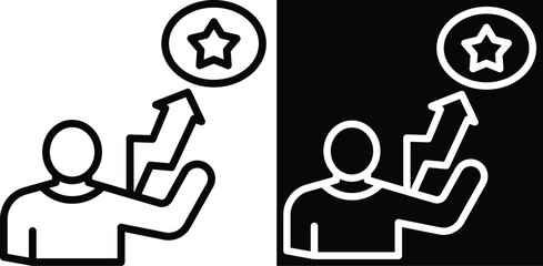 motivation Two-tone version in black and white background