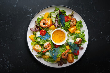 fresh salad with dressing for you