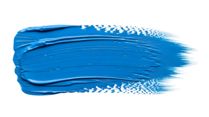 Vibrant Blue Paint Stroke Texture On Black Background