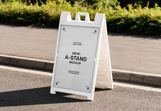 Outdoor A-Stand Mockup