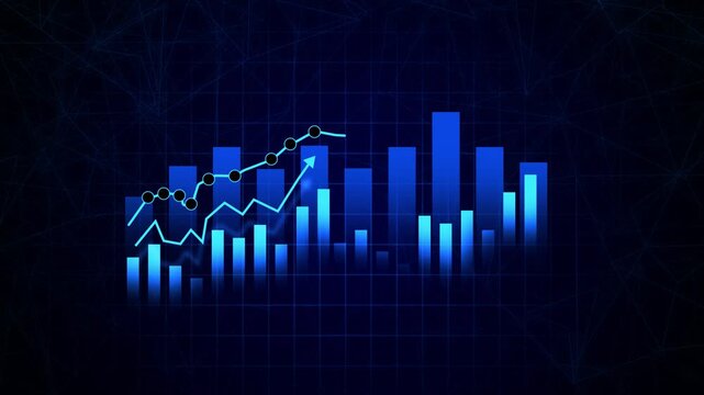 economic trends and growth. Digital Financial Trends and Market Performance Visualization concept. Market Growth and Financial Economic Performance Insights Through Data Analytics