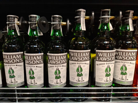 Alcoholic products in a supermarket