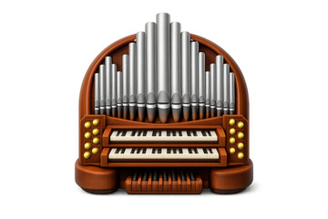 Majestic pipe organ illustration for music and concert designs