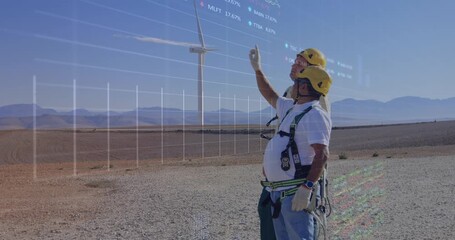 Animation of data processing over rugby players at stadium