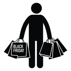 Black Friday silhouette design