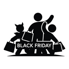 Black Friday silhouette design