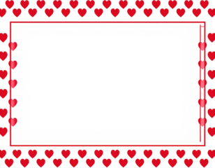 Heart border frame design.