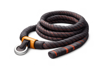 Minimalist battle rope icon for fitness and training design