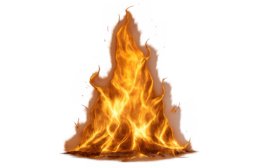 Burning fire flames providing heat and light, creating a dynamic blaze with fiery orange and yellow colors