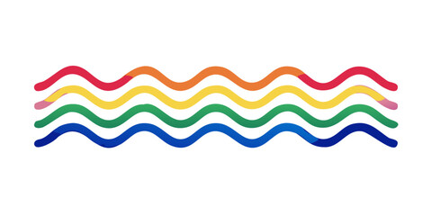 Obraz premium Rainbow wavy lines