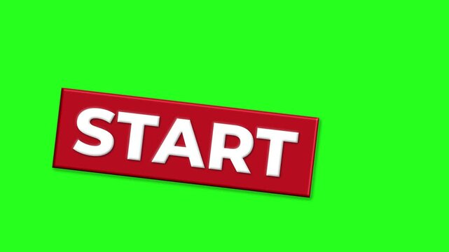  Start and Finish Signs Motion Graphic on Green Screen Background