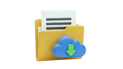 Folder with Cloud Download Icon