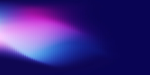 Obraz premium Abstract gradient background with vertical glass grooves, blending pink, purple, and blue tones. Ideal for tech, design, or digital marketing visuals.