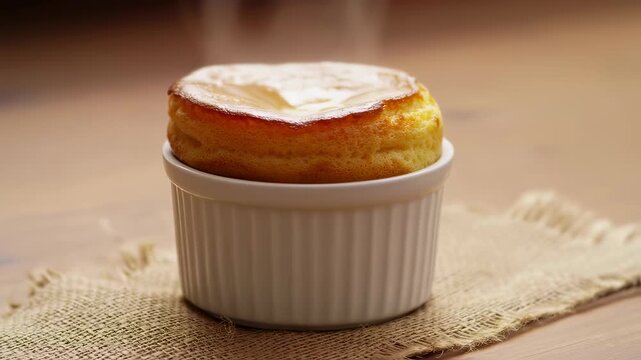 Banana Souffle with Caramelized Top