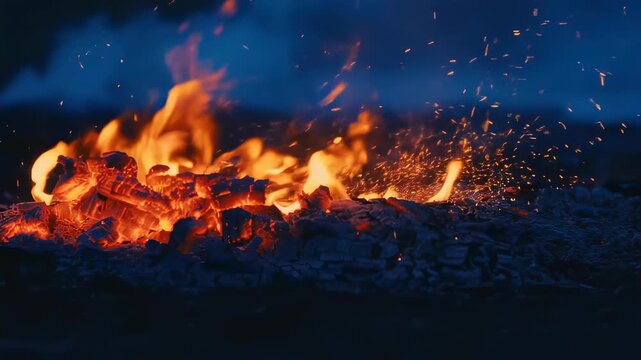 Phoenix Rising From Glowing Ashes