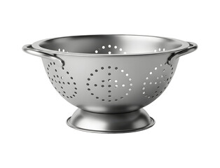 Stainless Steel Colander Isolated on Transparan Background