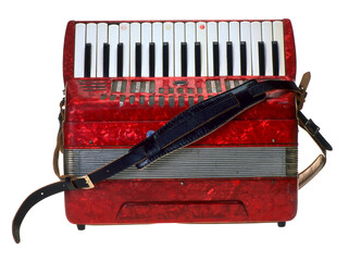 acardeon red pen on white