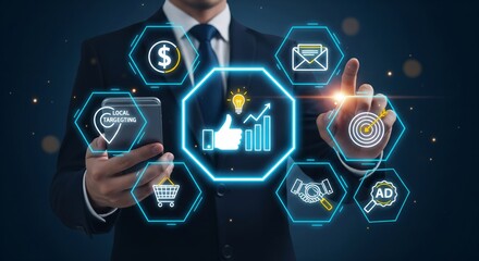 Digital Marketing Growth and Business Success Concept